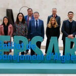  El president de la Generalitat, Ximo Puig, participa en la presentación de las obras de saneamiento de la Vega Baja y del resto de la provincia de Alicante. 