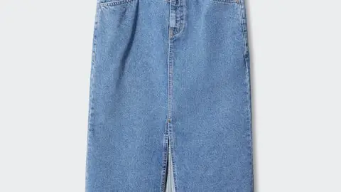 Falda larga denim