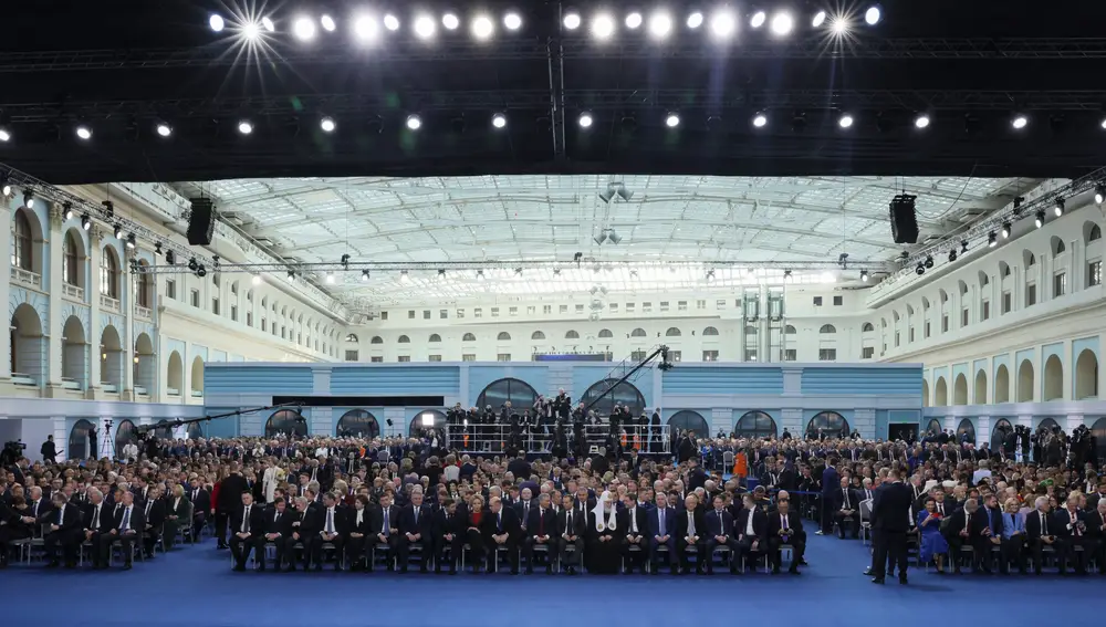Russian President Vladimir Putin addresses Federal Assembly