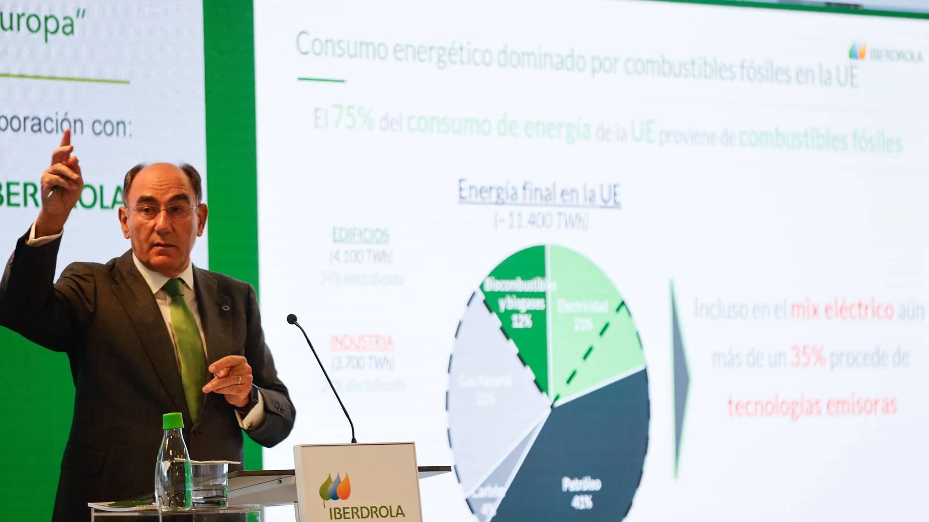El presidente de Iberdrola, Ignacio Galán, en una jornada en Deusto