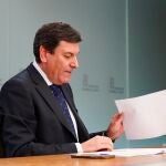 Fernández Carriedo durante la rueda de prensa del Consejo de Gobierno