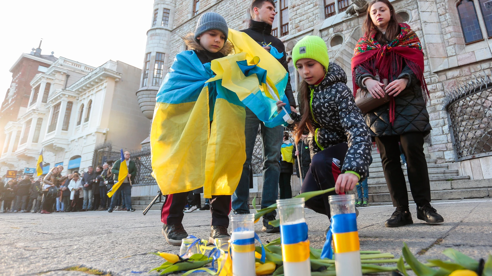 Acto celebrado en las calles de León