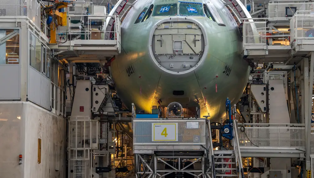 Línea de montaje de un Airbus A330