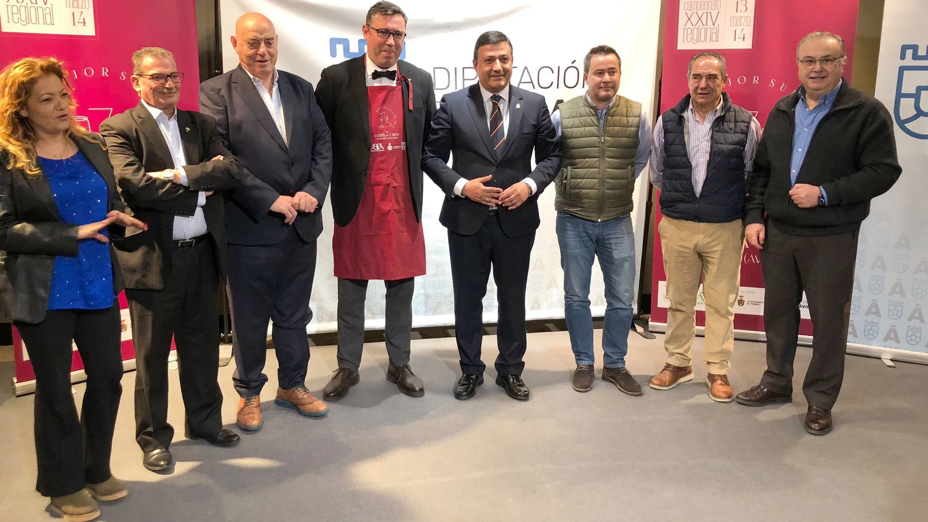 El presidente de la Diputación de Ávila, Carlos García, durante la presentación del XXIV Campeonato Mejor Sumiller de Castilla y León