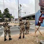 Militares nigerianos en Lagos.