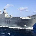 Imagen del LHD Juan Carlos I navegando