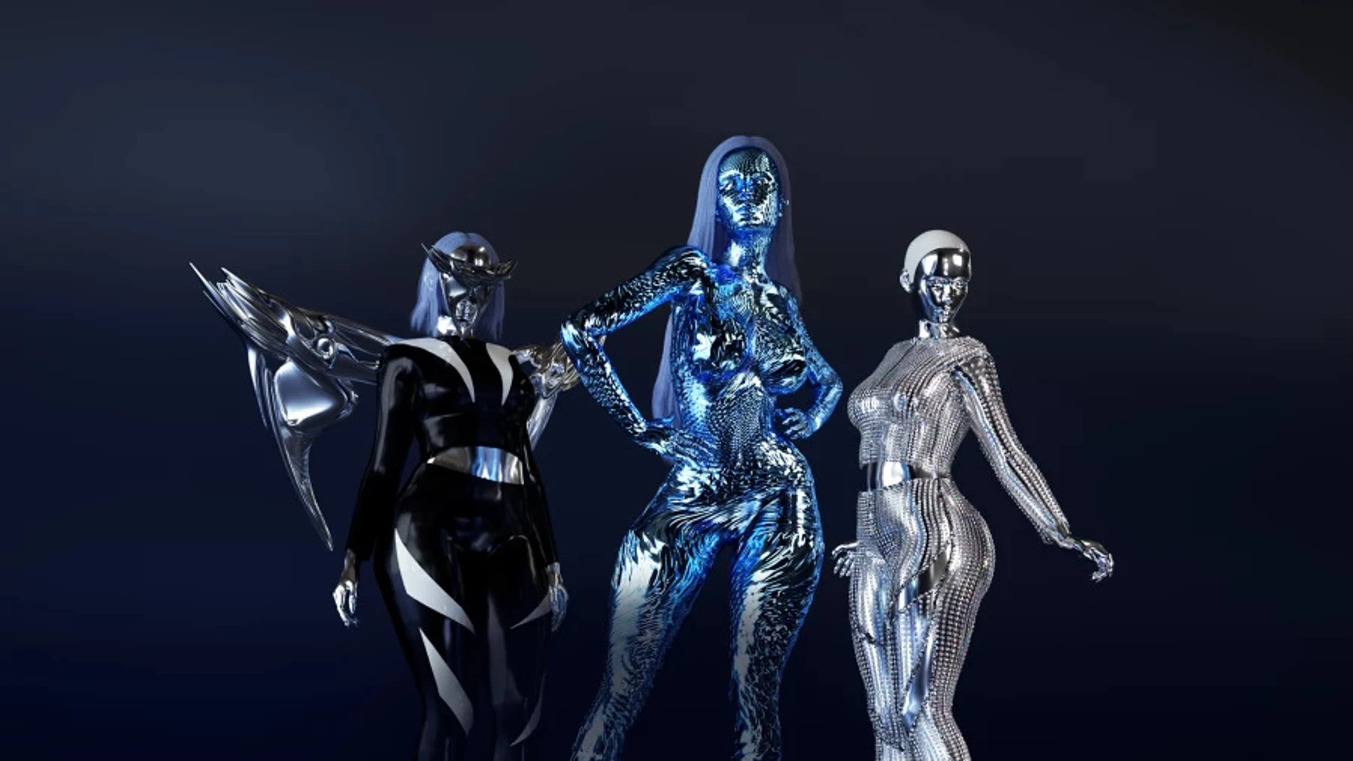Imagen de la colección digital de Mugler x Marc Tudisco