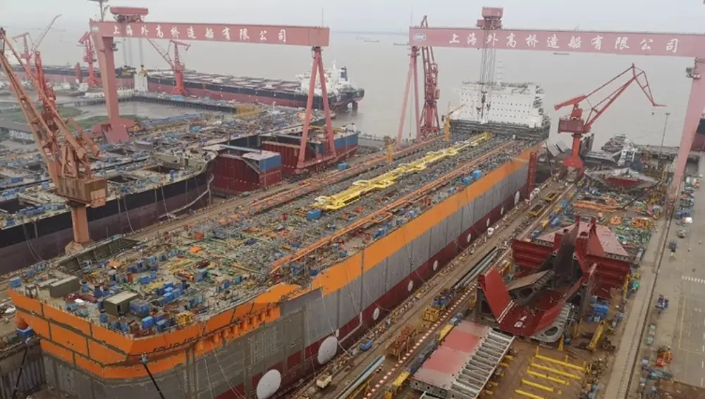 Un astillero en China