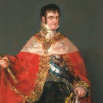 Fernando VII con manto real