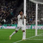 Vinicius, durante un partido