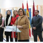 Maite Araluce, durante la inauguración de la exposición