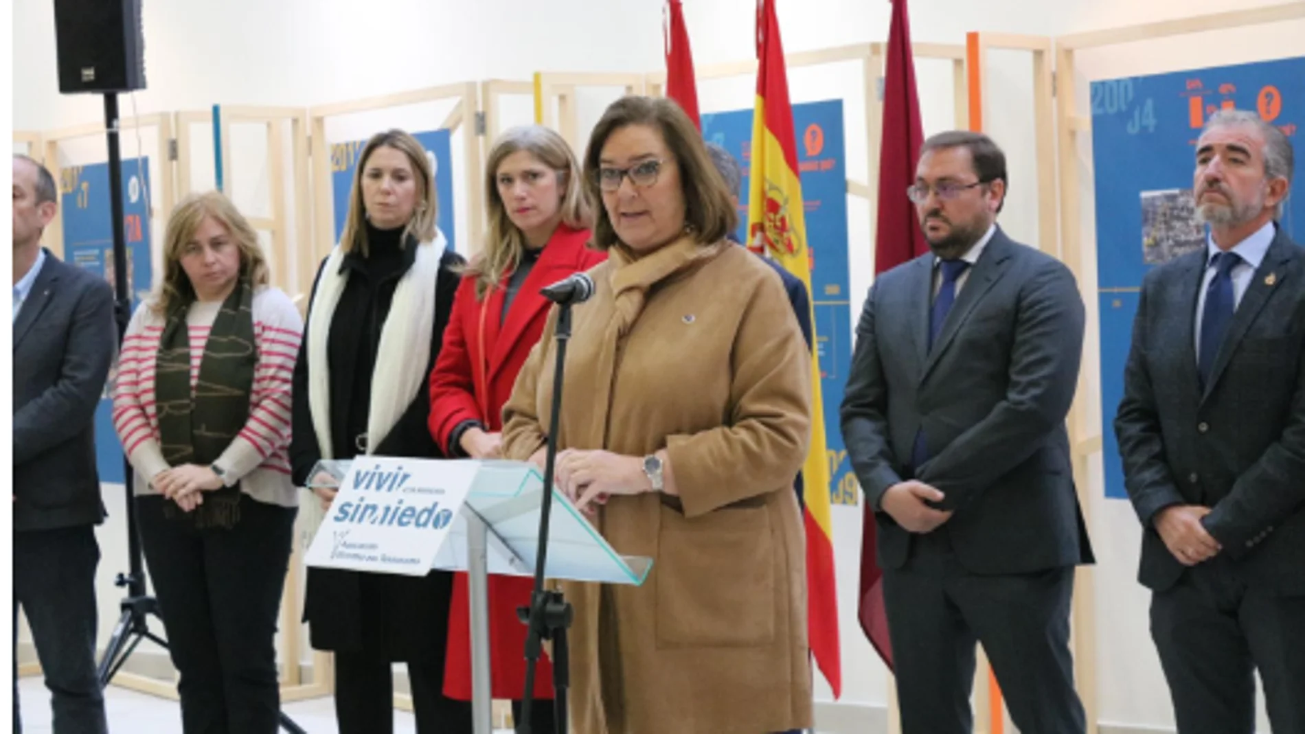 Maite Araluce, durante la inauguración de la exposición