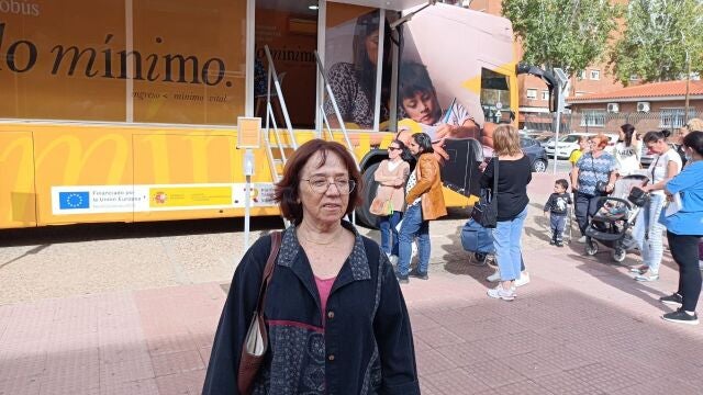 La concejal de Podemos en el Ayuntamiento de Alcalá de Henares, Teresa López Hervás, en un acto público