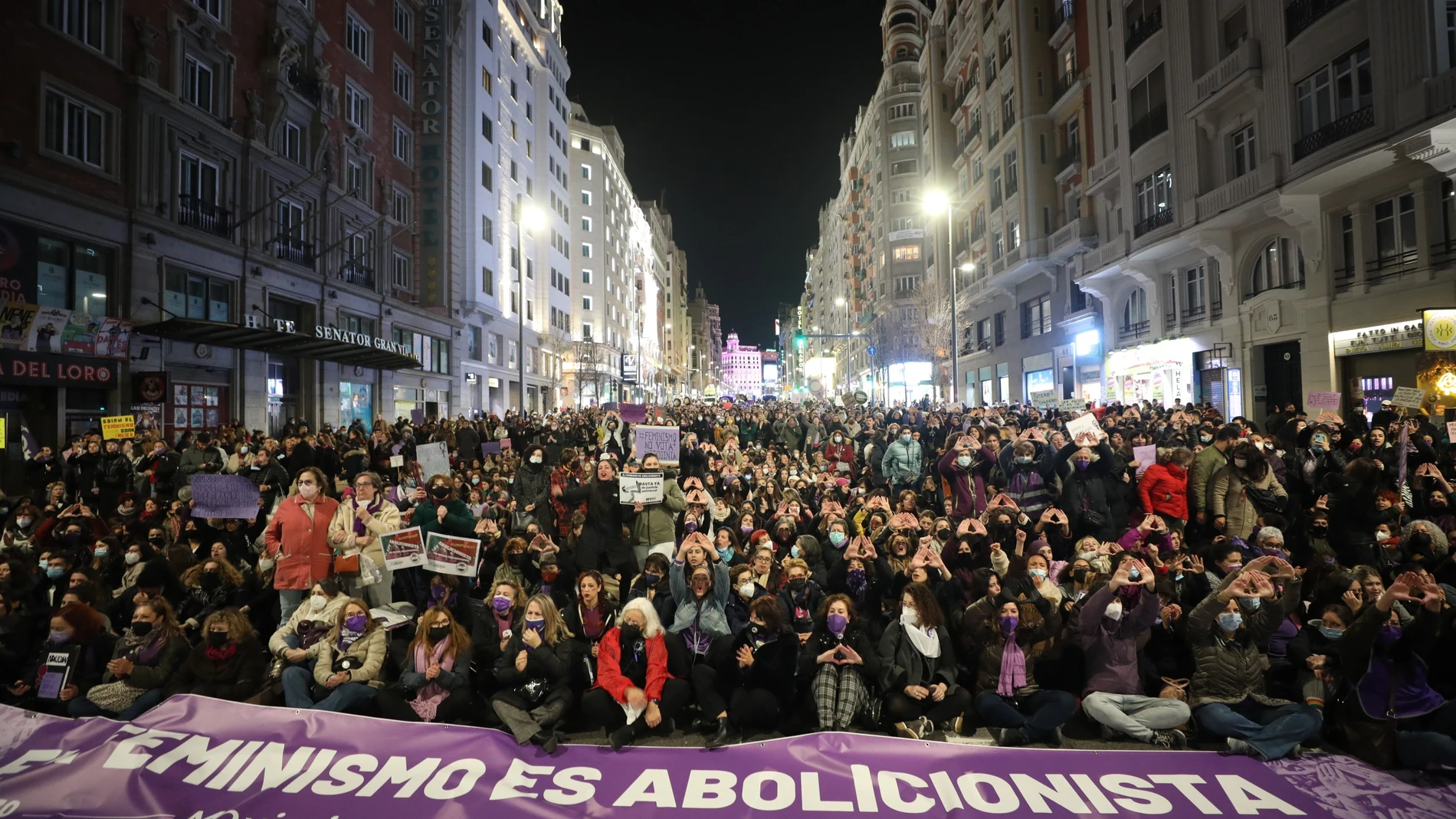 Una imagen de la manifestación abolicionista del 8-M del año pasado