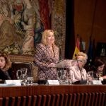La magistrada del TC Concepción Espejel Jorquera, interviene durante un acto del Tribunal Constitucional (TC) con motivo del Día Internacional de la Mujer, a 8 de marzo de 2023, en Madrid (España). El acto se desarrolla bajo el título, 'Igualdad de Género y construcción de la Democracia en España y en Europa: una perspectiva jurídica'.