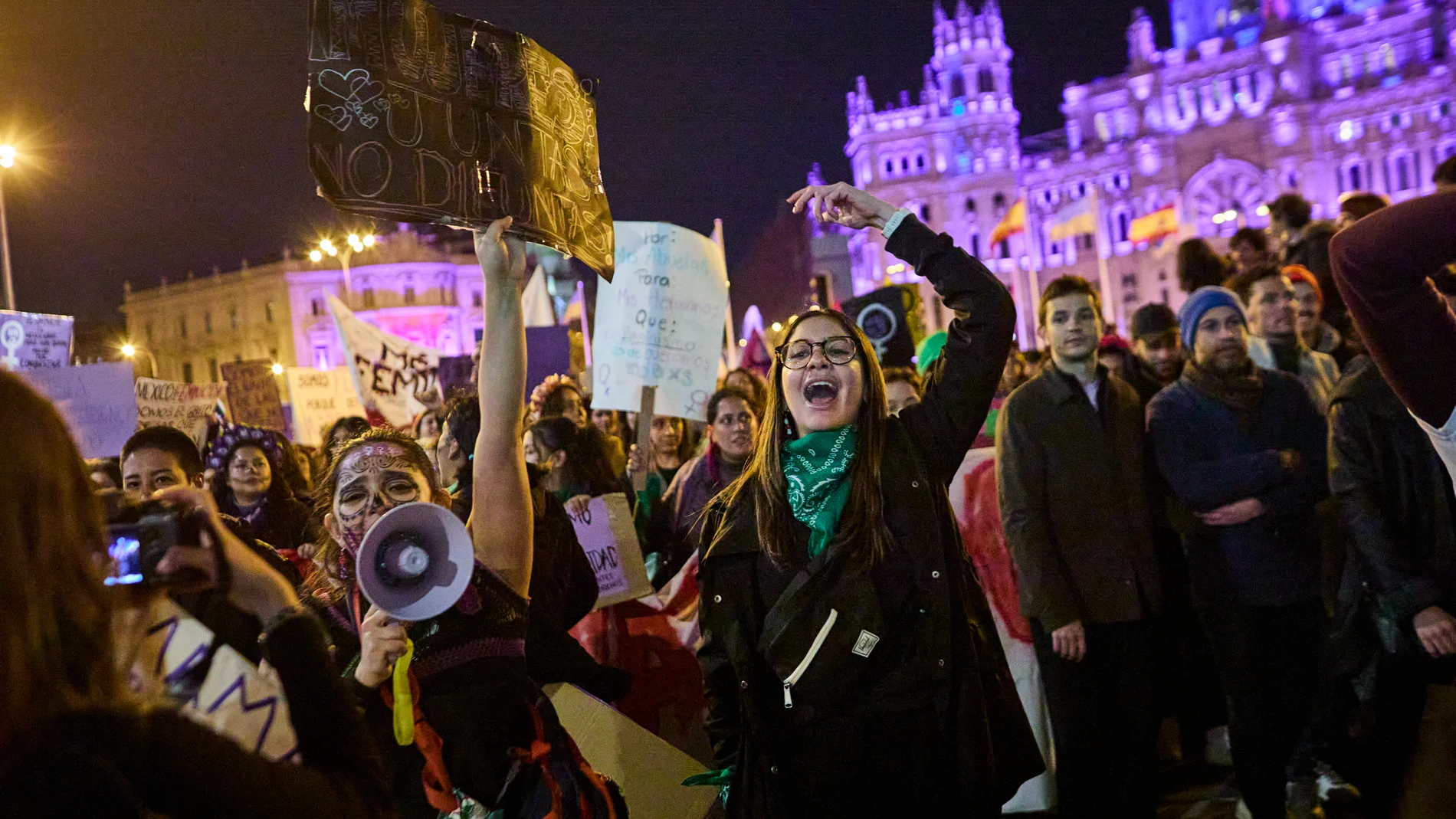 Manifestación organizada por la Comisión 8M con motivo del Día de la Mujer.