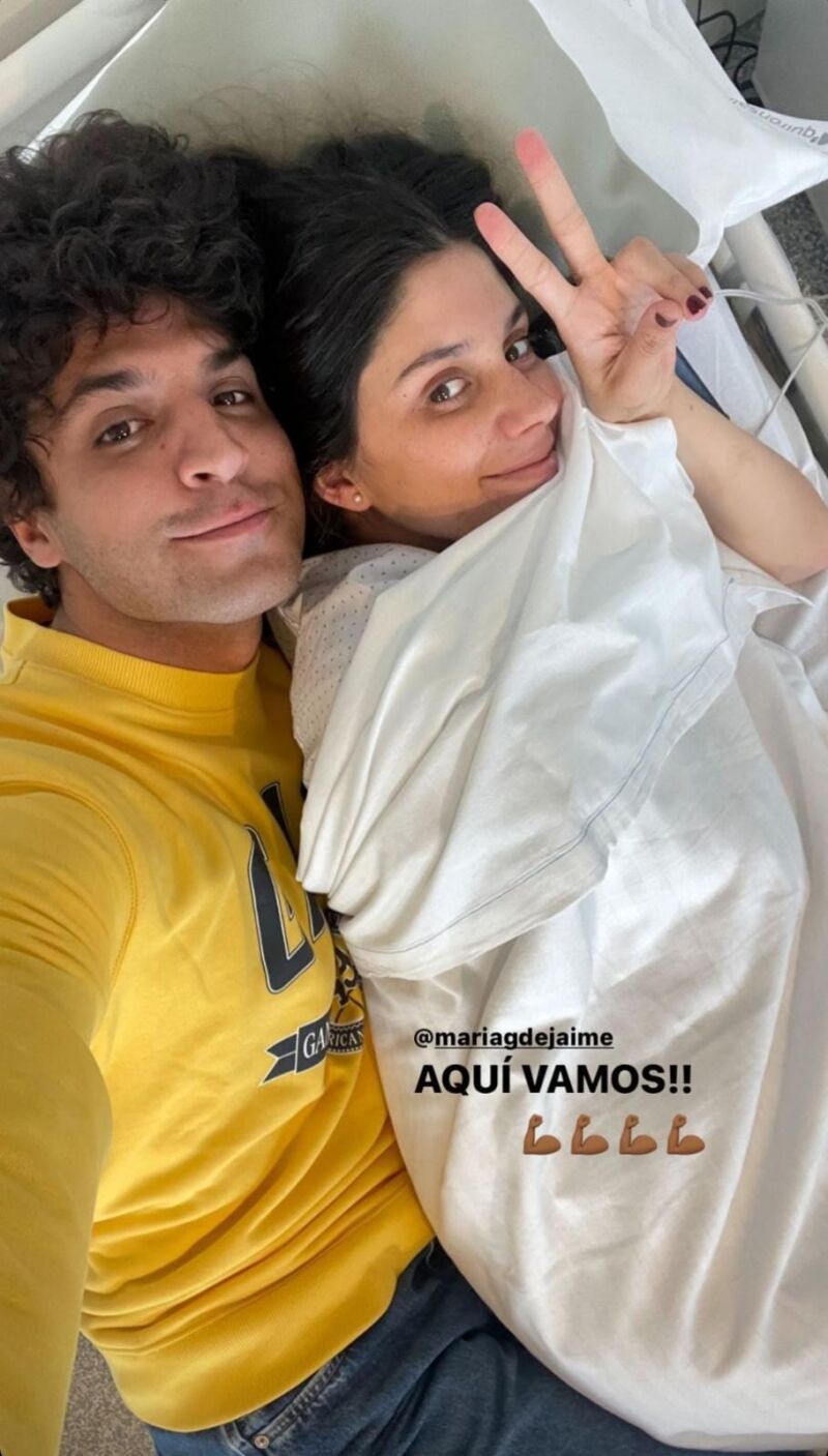 Tomás Páramo y María García de Jaime en el hospital