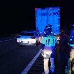 Herido muy grave el conductor de un vehículo que ha chocado contra una camión en la A-91