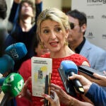 Yolanda Díaz participa en el encuentro con el sector audiovisual Crear con derechos del Festival de Cine de Málaga