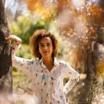 Leila Slimani, escritora, en el Jardín Botánico de Madrid 