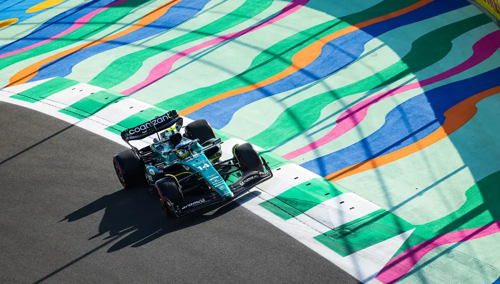 Fernando Alonso, en los libres del Gran Premio de Arabia Saudí