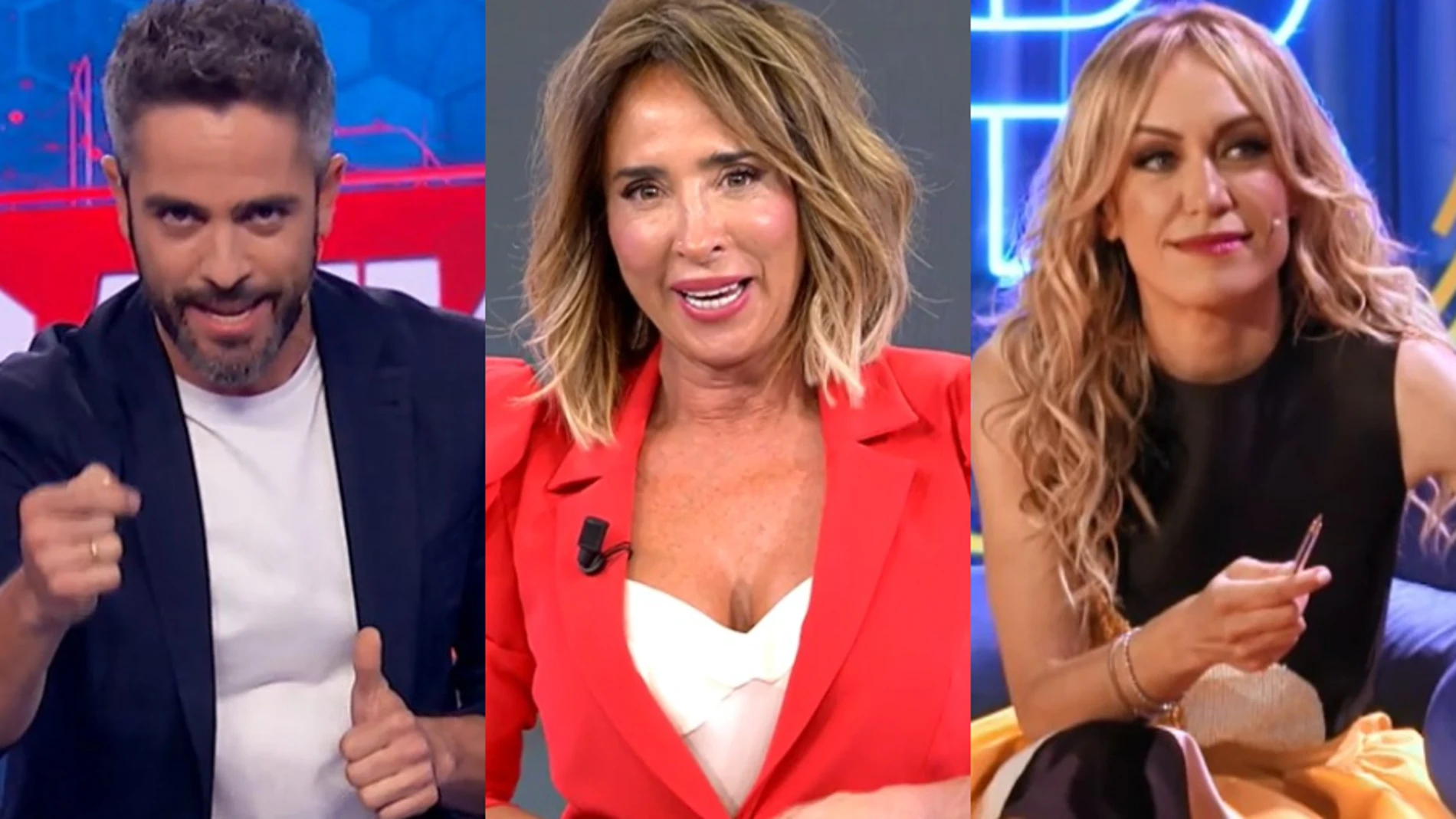 Roberto Leal, María Patiño y Luján Argüelles, presentadores de Antena 3, Telecinco y RTVE