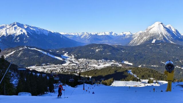 Un día de esquí en Seefeld, Tirol, Austria