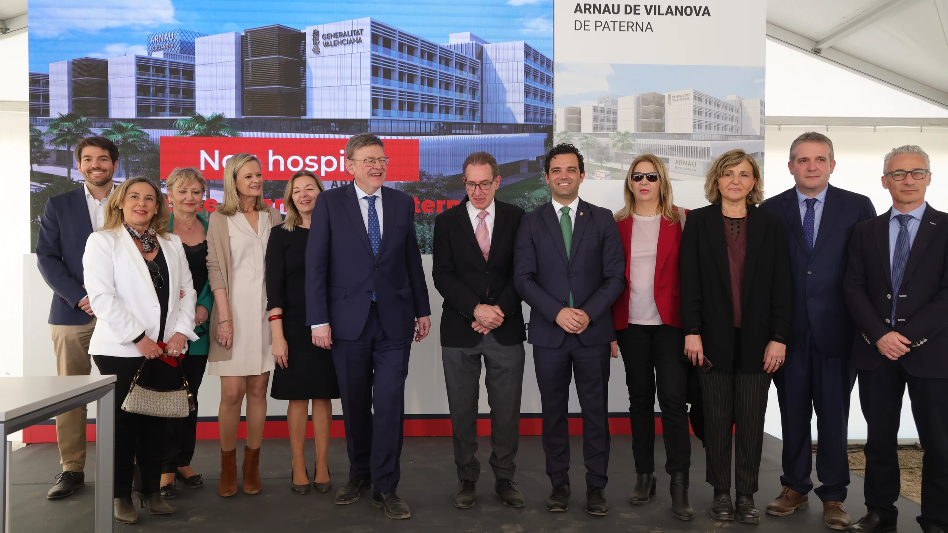El presidente, Ximo Puig, y el conseller de Sanidad, Miguel Mínguez, hoy durante la presentación del proyecto