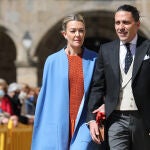 Marta Ortega and Carlos Torretta during the wedding of Isabelle Junot and Alvaro Falco in Plasencia (Caceres) on Saturday, 2 April 2022.