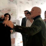Norman Foster analiza el proyecto con Carmen y Lourdes Martínez Zabala