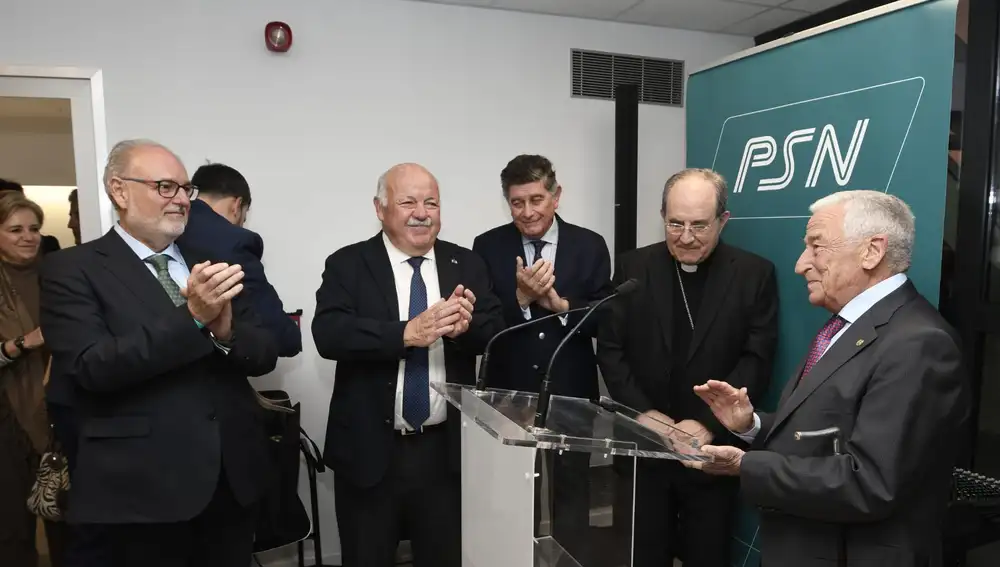 El presidente de PSN, Manuel Carrero, durante su intervención