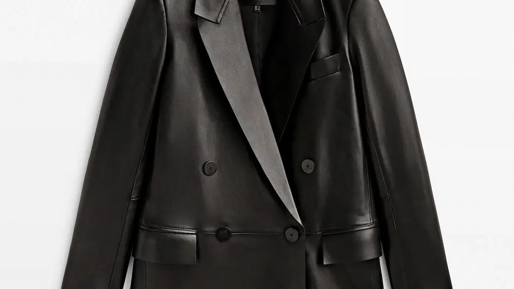Blazer cruzada piel
