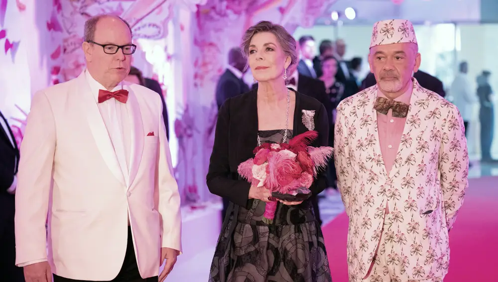 Alberto y Carolina de Mónaco junto a Christian Louboutin