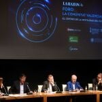 Elías Hurtado, Manuel Gomicia, Francisco García Calvo y Javier Tomás, en la mesa de formación 