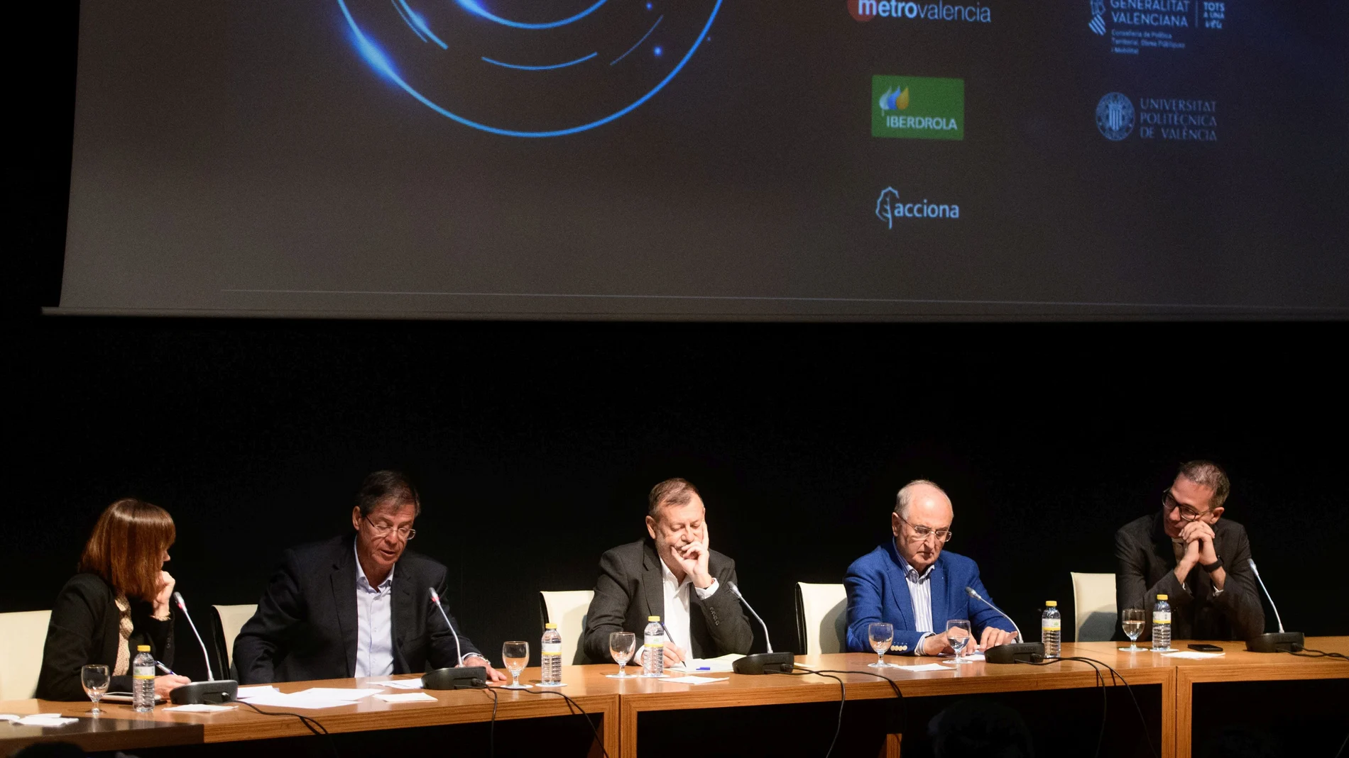 Elías Hurtado, Manuel Gomicia, Francisco García Calvo y Javier Tomás, en la mesa de formación