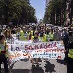 Manifestación en defensa de la sanidad pública