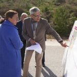 María González Corral visita las obras de la variante de Guardo
