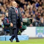 De la Fuente, en el partido contra Escocia
