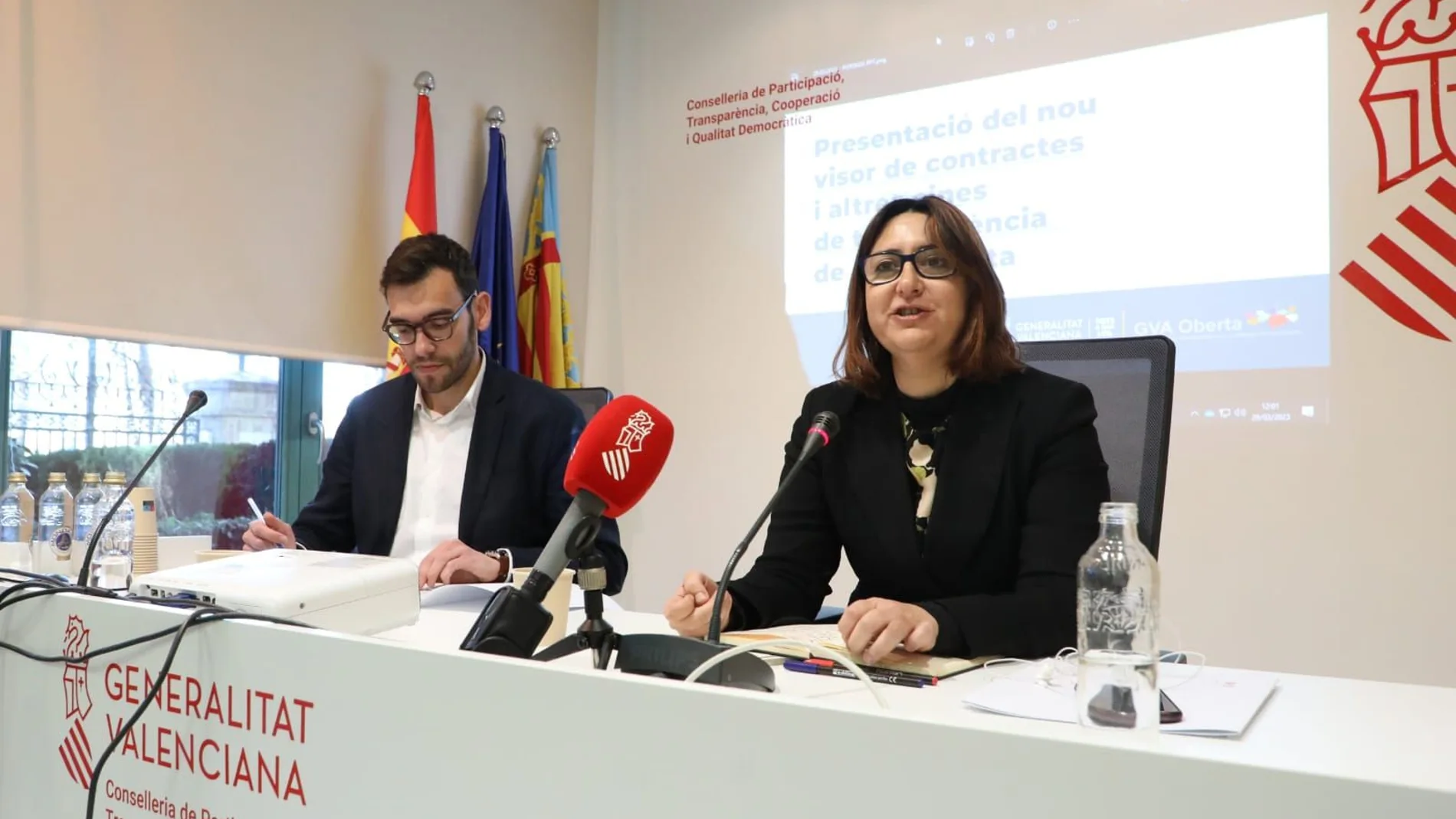 Pérez Garijo y Andrés Gomis, durante la presentación