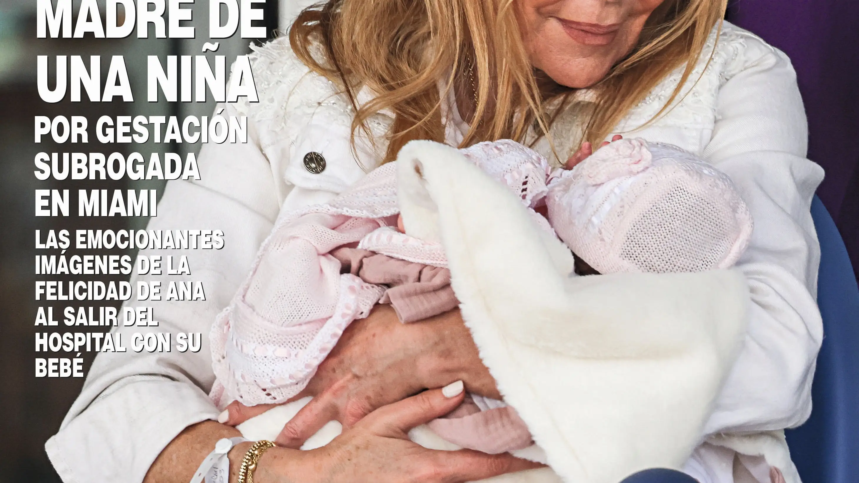 MADRID, 29/03/2023.- Portada de la Revista Hola en la que aparece la actriz y empresaria Ana Obregón, de 68 años, que ha sido madre por gestación subrogada de una niña que nació el 20 de marzo en el centro sanitario Memorial Regional Hospital de Miami, Estados Unidos. "Las emocionantes imágenes de la felicidad de Ana al salir con su bebé en brazos del hospital de Miami", así publica este miércoles la revista "Hola" la nueva maternidad de Ana Obregón.
