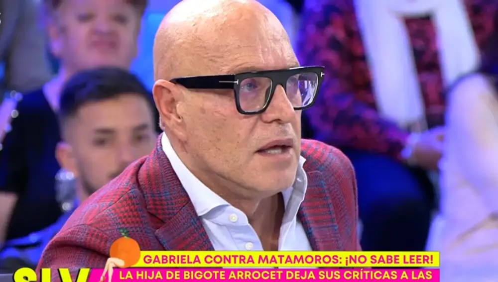 Kiko Matamoros en 'Sálvame' respondiendo a Gabriela Arrocet