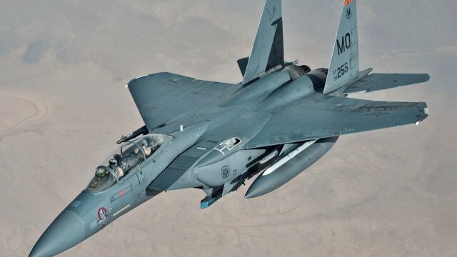 Este caza se distingue de otros modelos Eagle por sus depósitos de combustible, su cabina biplaza para el piloto y el camuflaje más oscuro de su fuselaje