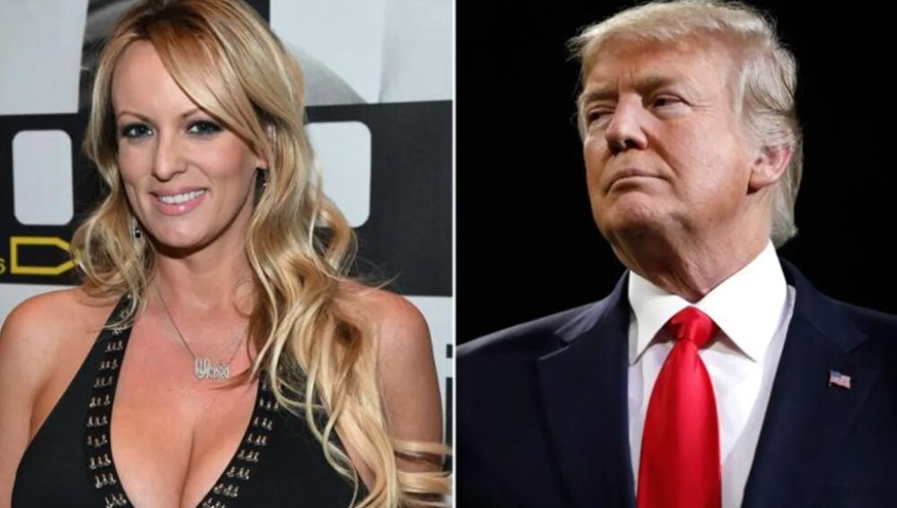 La actriz Stormy Daniels y Donald Trump