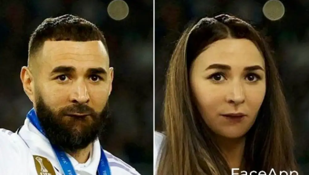 Benzema, en versión mujer