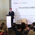 Javier Aureliano García, durante el encuentro de Europa Press