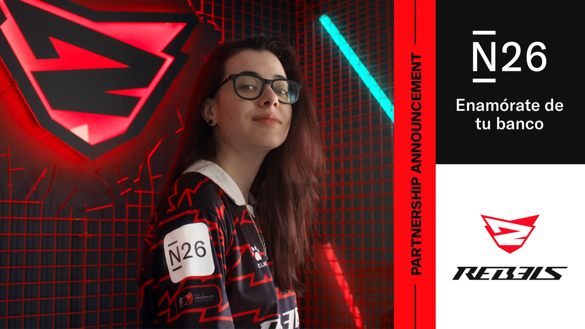 Imagen promocional del acuerdo entre N26 y Rebels Gaming