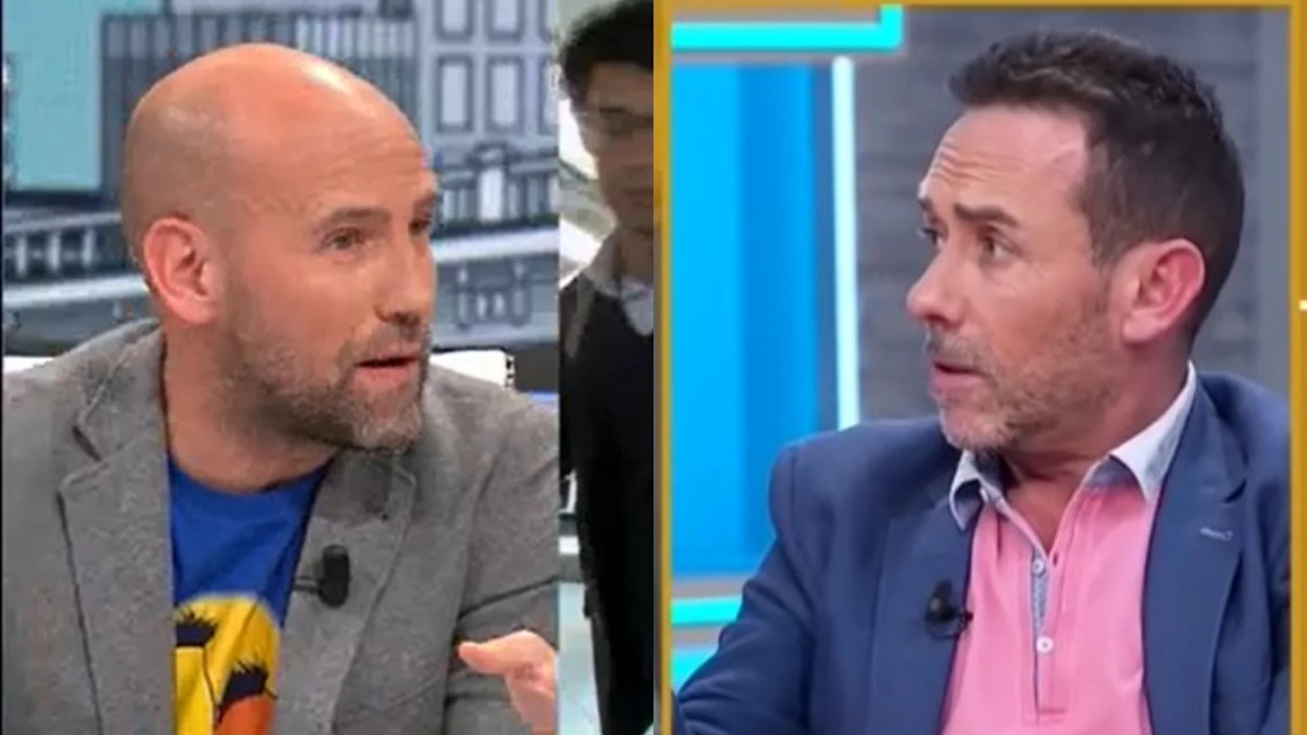 Gonzalo Miró y Jesús Manuel Ruiz hablando de la maternidad de Ana Obregón