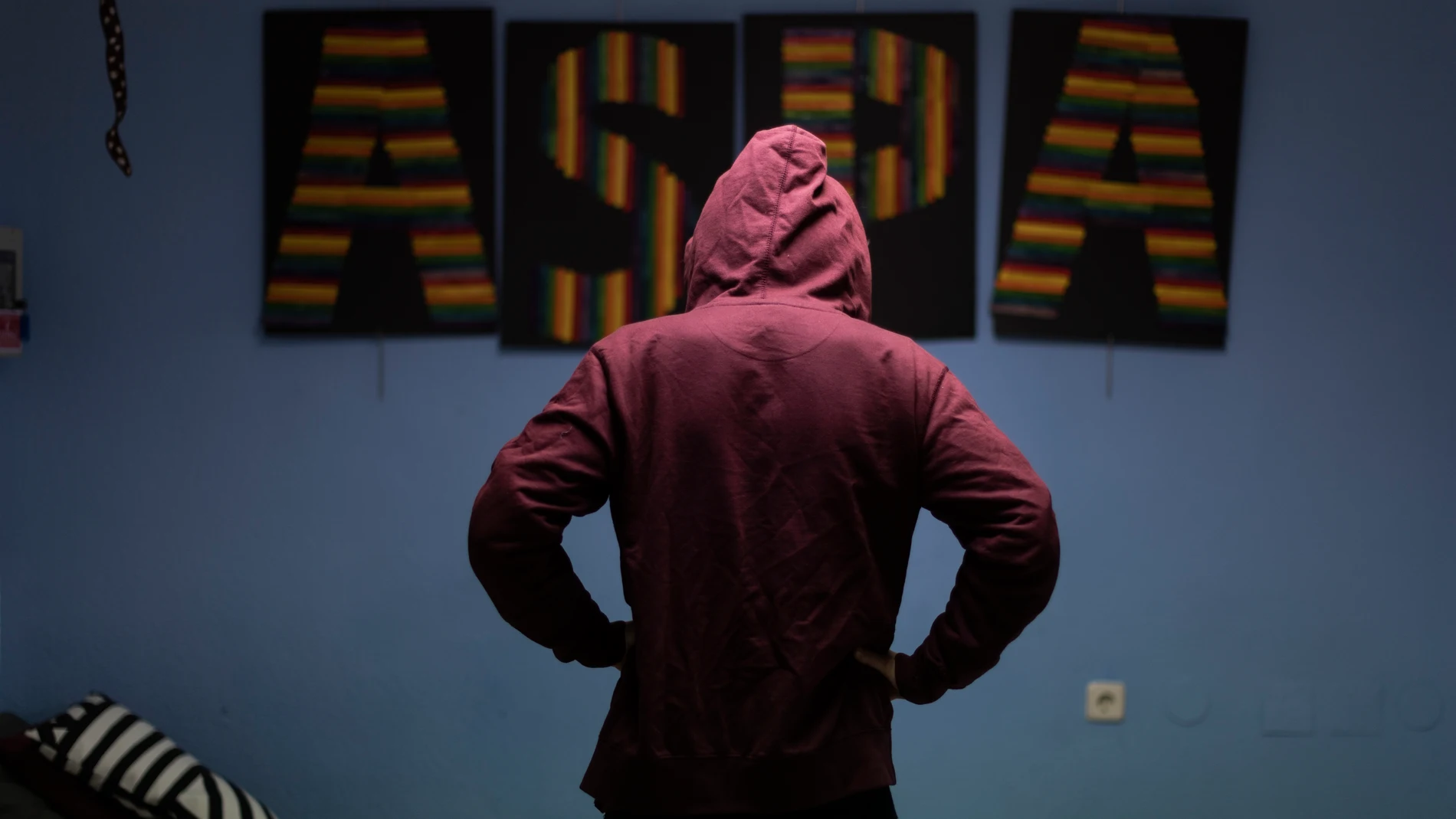 Marcos, nombre ficticio, uno de los 219 jóvenes del programa de prevención de violencias urbanas de ASPA en la oficina de ASPA en Hortaleza: "Me hicieron ver la luz".