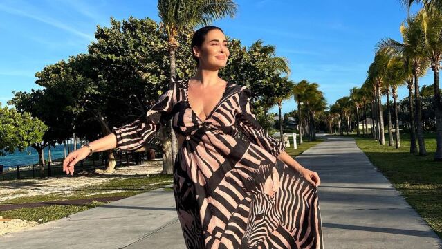 Vicky Martín Berrocal disfrutando de sus vacaciones en el Caribe.