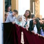 Eugenia Martinez de Irujo and Francisco Rivera during the procession of Palm Sunday in Seville, April 2, 2023